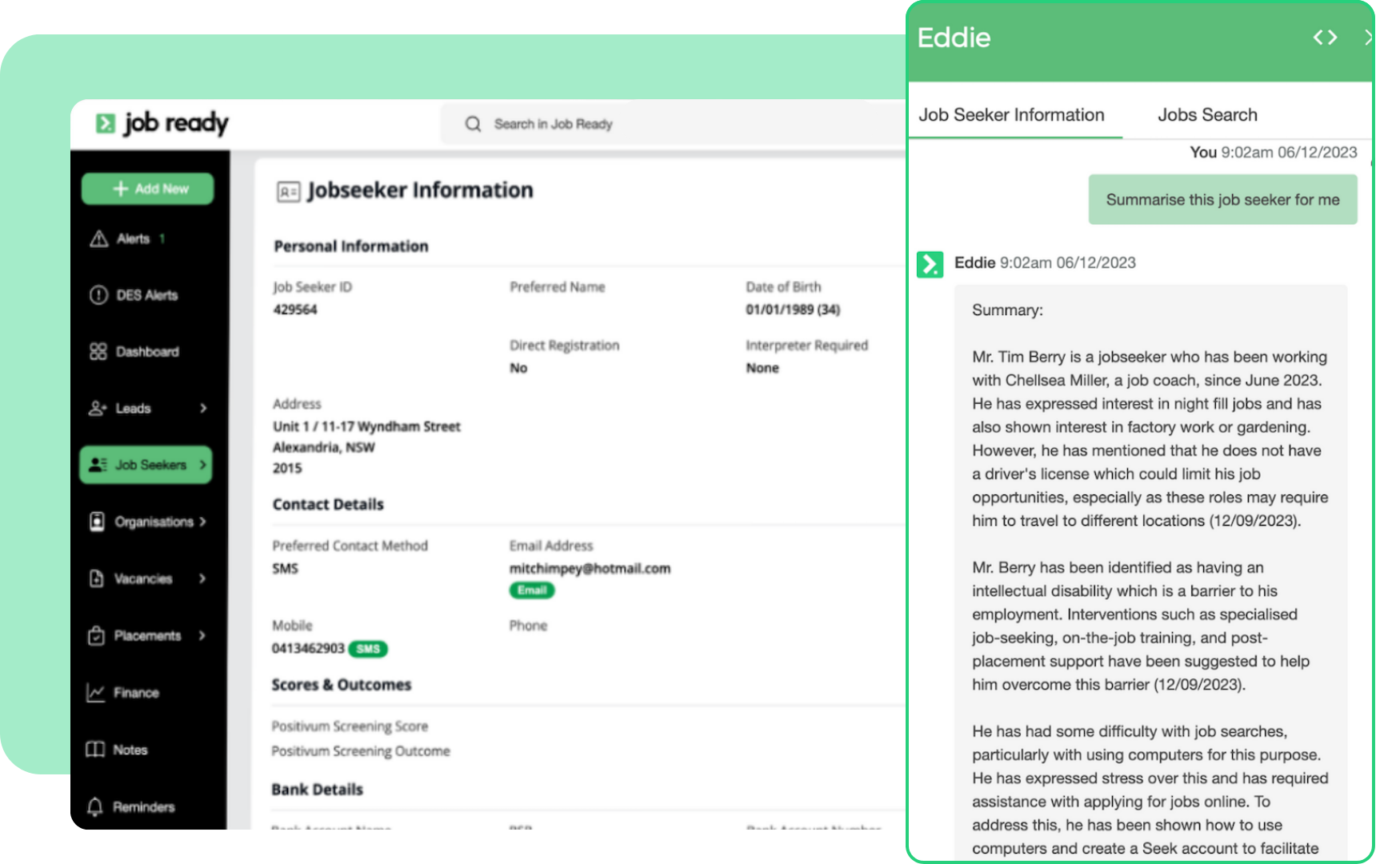 Eddie AI Summarise Jobseeker Profiles v2