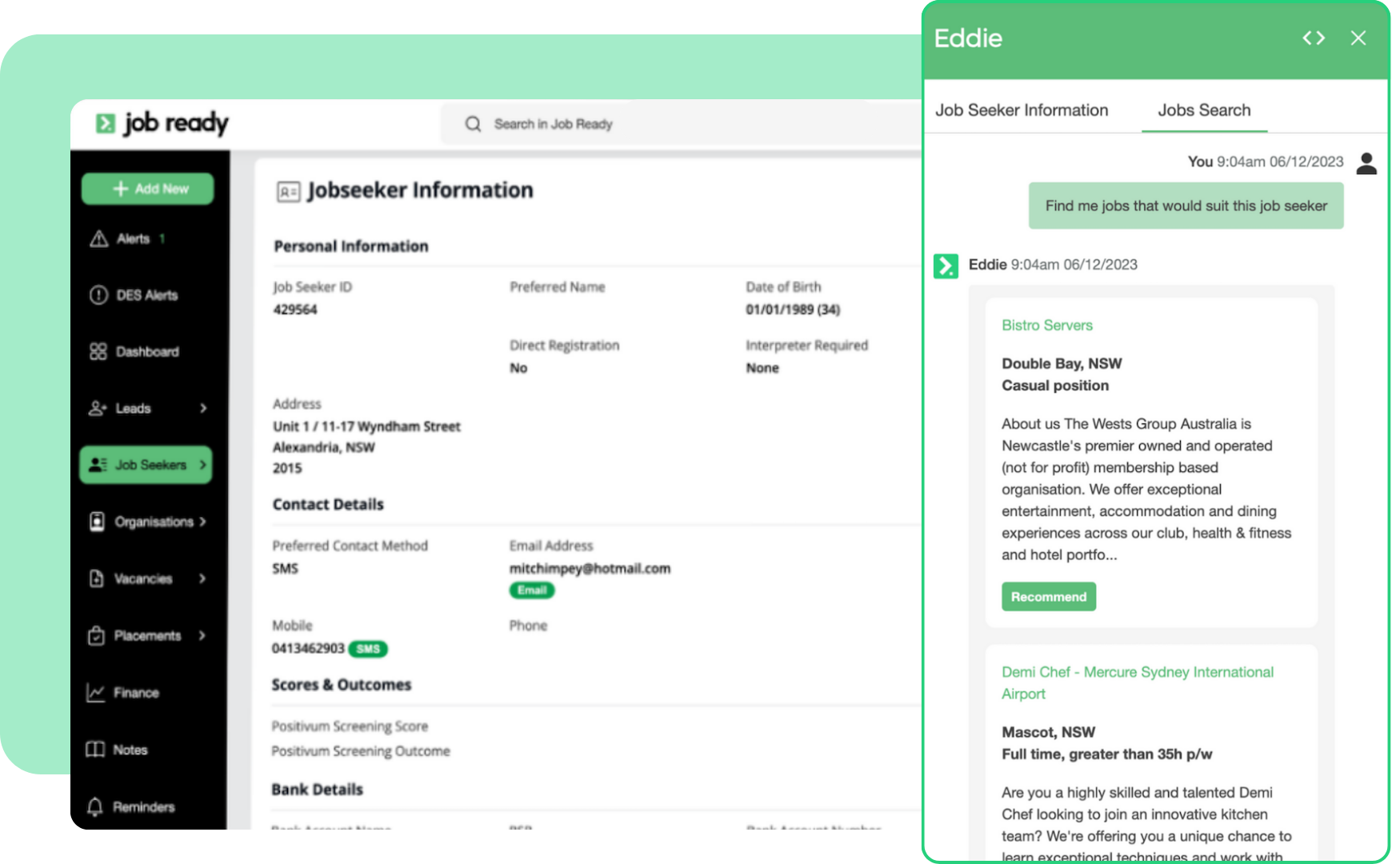 Eddie AI Vacancy Matching and Filtering